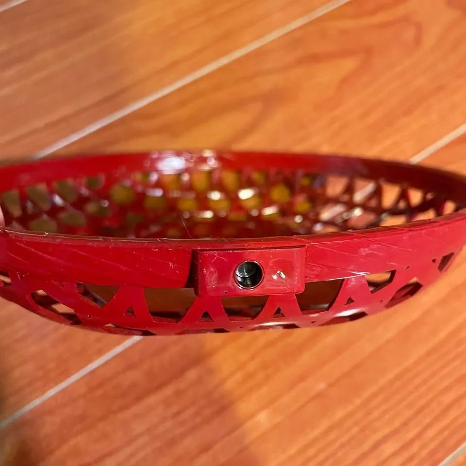 Vintage✨Red Basket Tray with Gold Bell - Yamanaka Lacquerware image indicator(5)