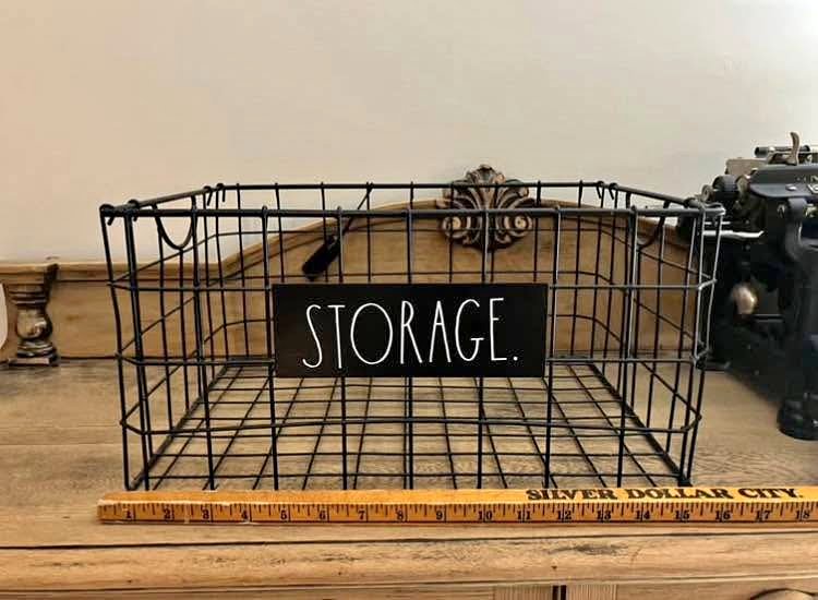 Rae Dunn Metal Wire Basket 16" x 12" x 8" Storage