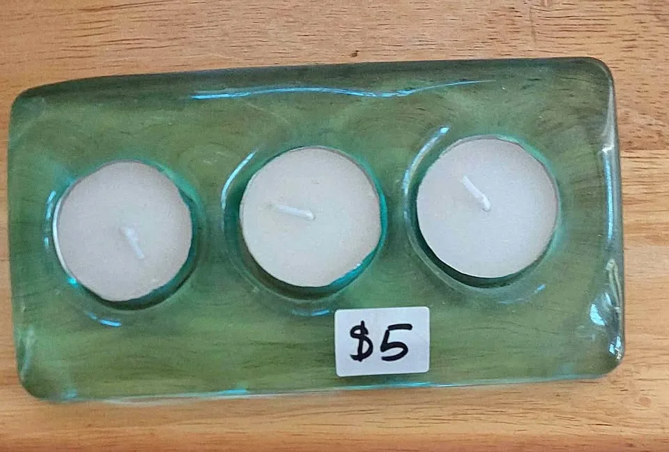 Glass tea light holder thumbnail