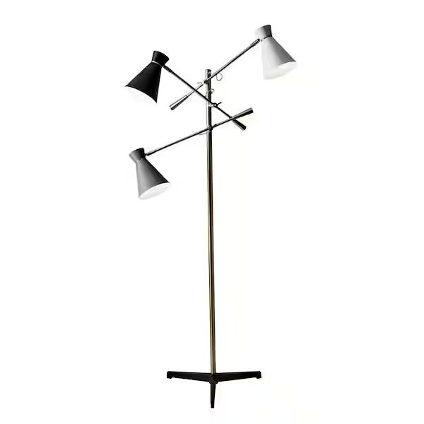 Adesso Lyle 71 in. Brass Floor Lamp