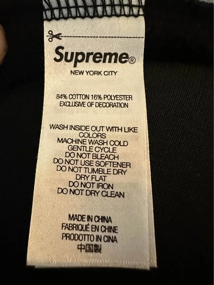 Supreme Rhinestone Zip Up Hoodie (Black, XXL) - Excellent image indicator(4)