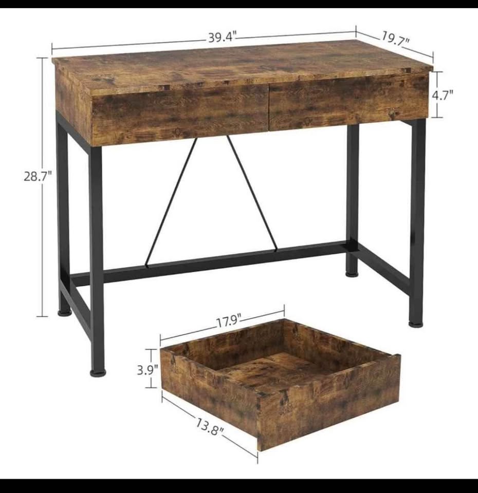 Desk with Drawers – Perfect for Home Office or Entryway - photo 3