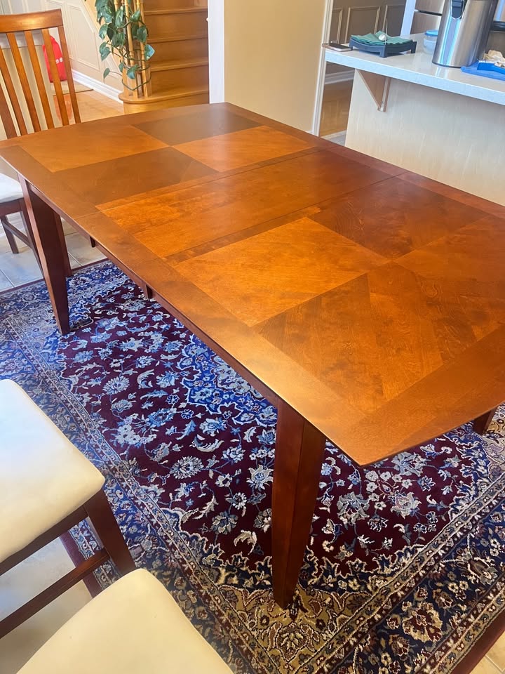 Wood Dining Table Set with 6 Chairs - Great Condition - photo 3