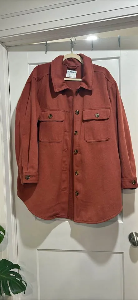 Rust colored shacket / fall jacket thumbnail