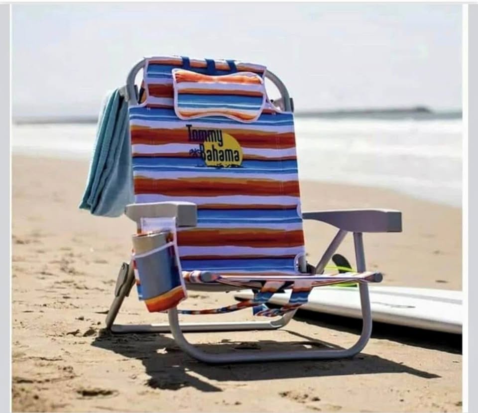 Set of 2 Tommy Bahama Backpack Beach Chairs