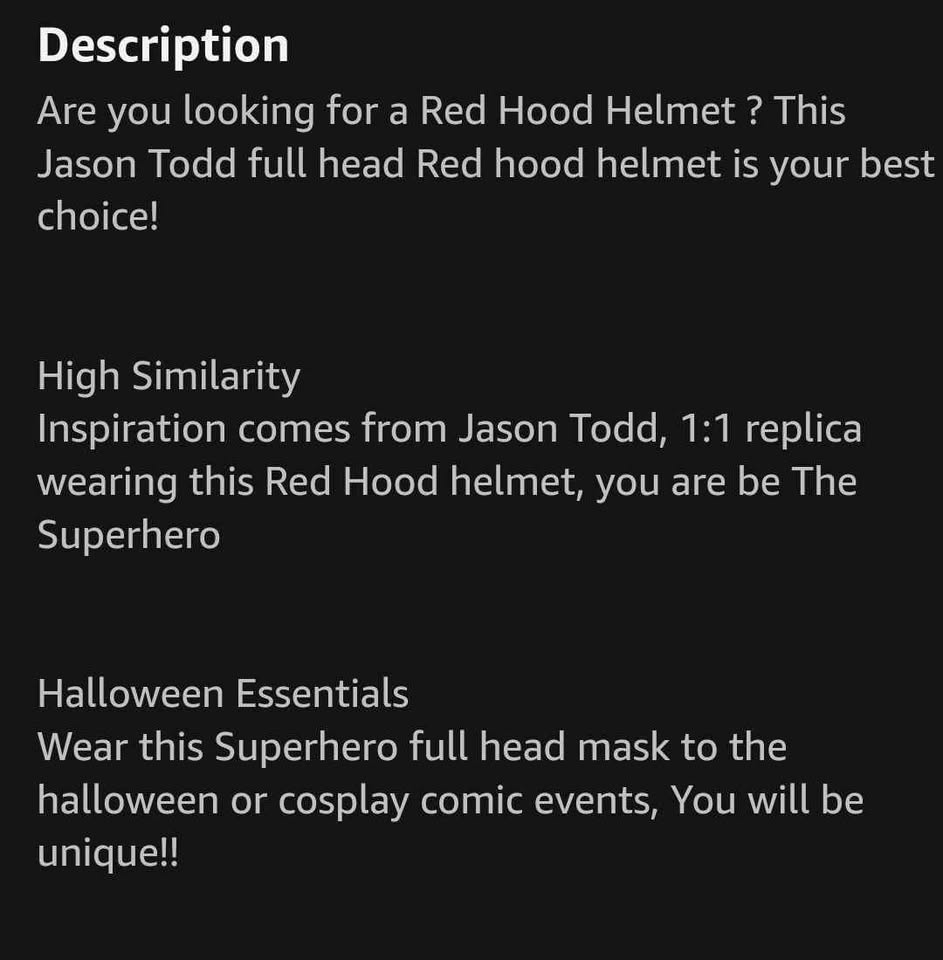 Mask halloween Helmet redhood collection or for Halloween - photo 2