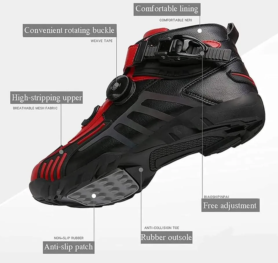 Shoes motorcycle red and black 8.5 image indicator(5)