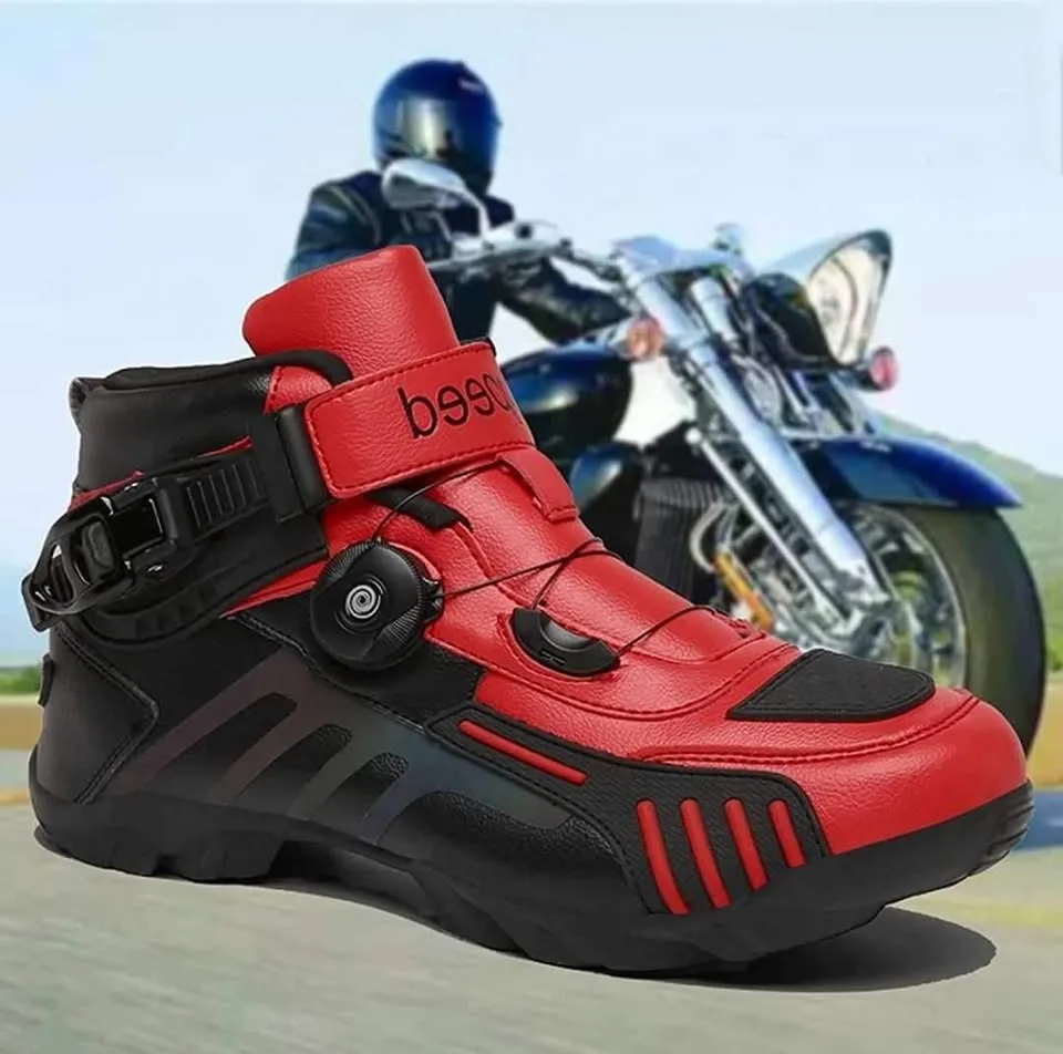 Shoes motorcycle red and black 8.5 image indicator(8)