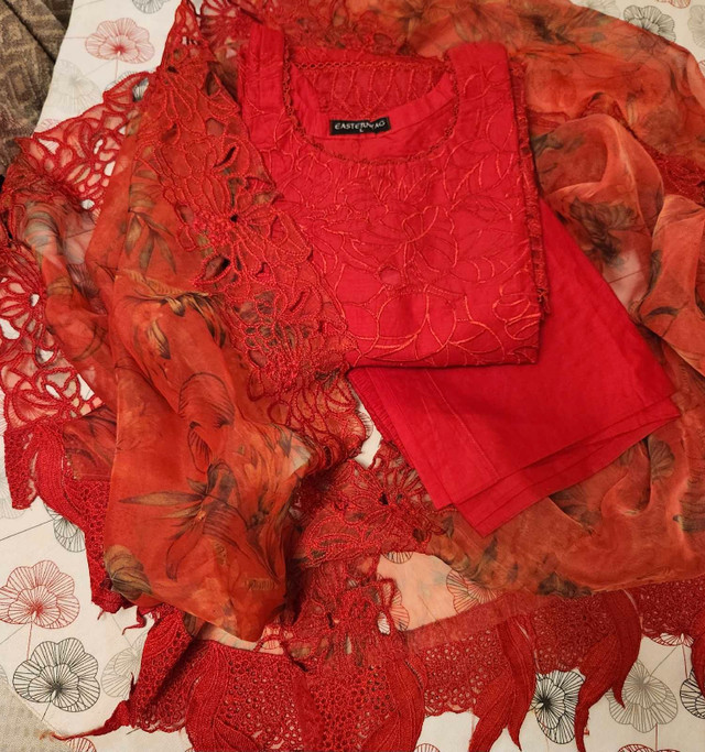3 pcs cutwork suit