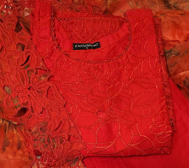 3 pcs cutwork suit - photo 2
