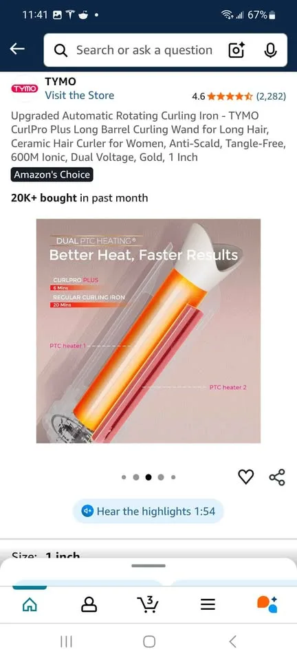 TYMO CurlPro Plus Long Barrel Curling Wand image indicator(7)