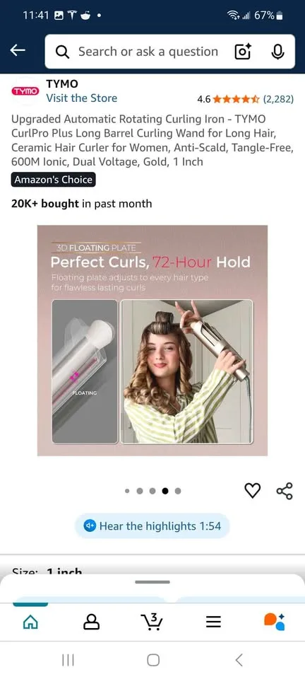 TYMO CurlPro Plus Long Barrel Curling Wand image indicator(8)