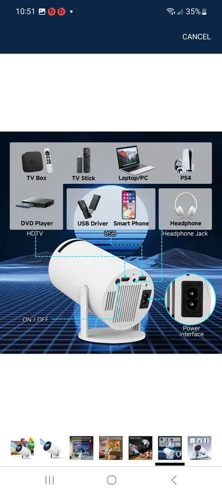 HY300 Portable Projector image indicator(8)