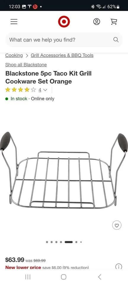 Blackstone 5pc Taco Kit Grill Cookware Set Orange image indicator(5)