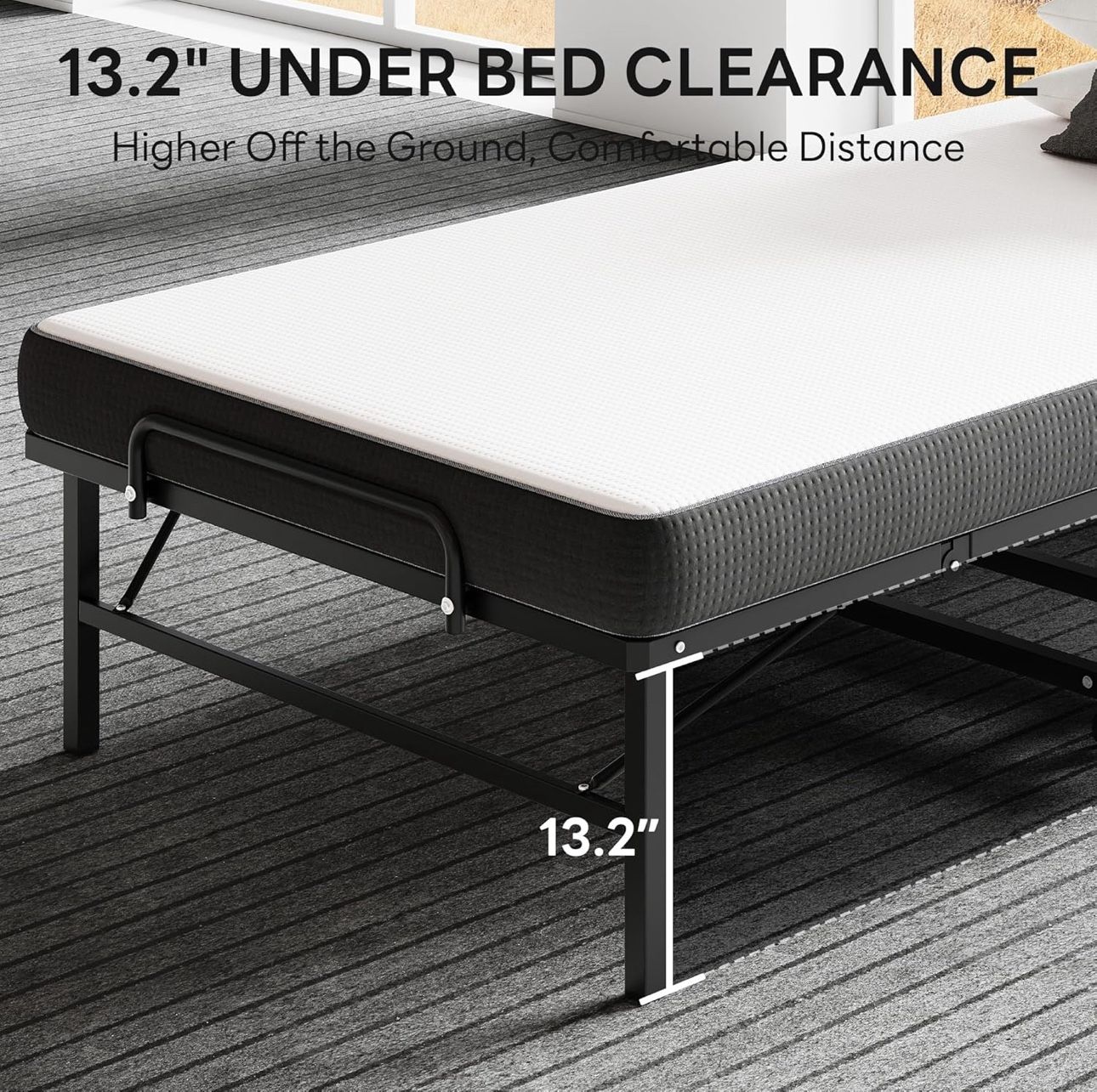 LKIMIO Folding Bed, 80" x 39" Portable Roll Away Bed - photo 3