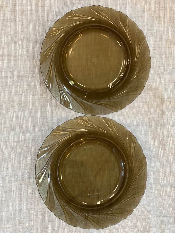 Set of 2 Vereco Duralex Rivage Swirl Plates - photo 2