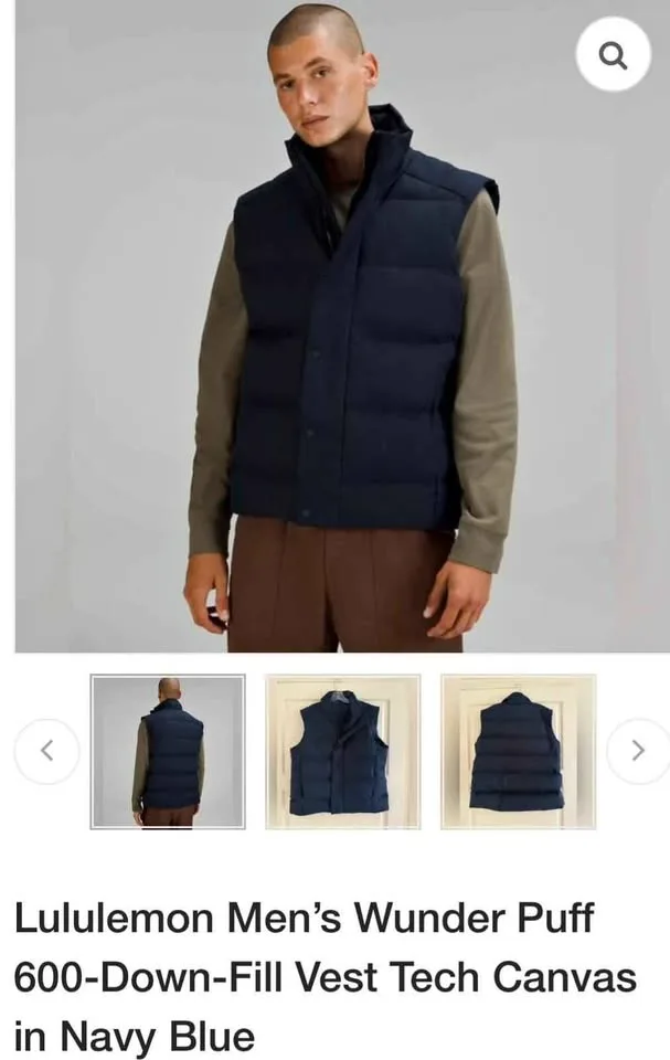 Like New Lululemon Blue Vest Small