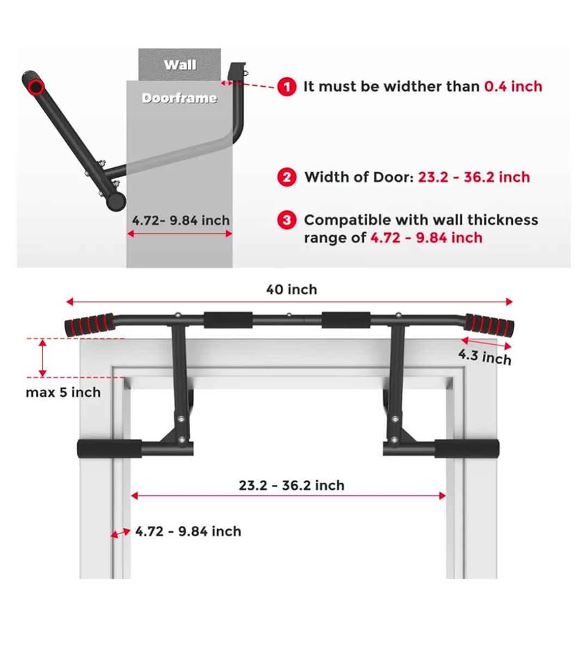Gym Pull Up Bar for Doorway - photo 3
