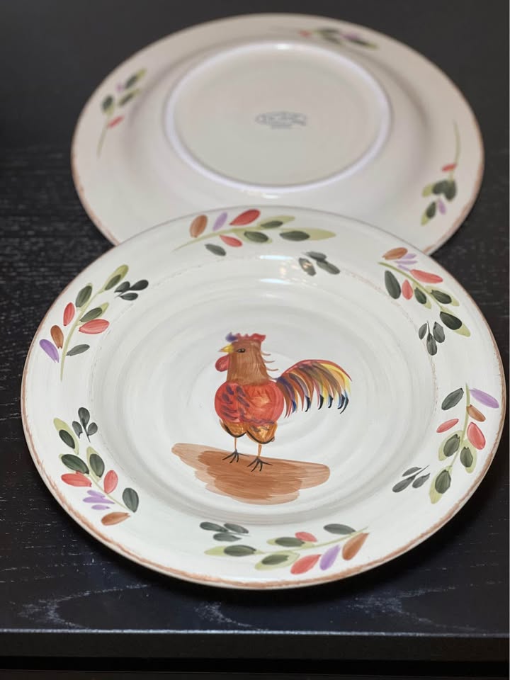 Red Rooster by Home Plate Set of 2 - photo 3