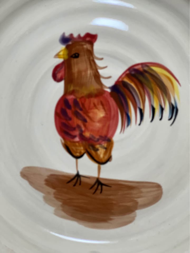 Red Rooster by Home Plate Set of 2 - photo 5