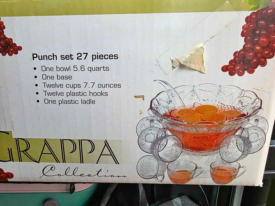Punch bowl set $50