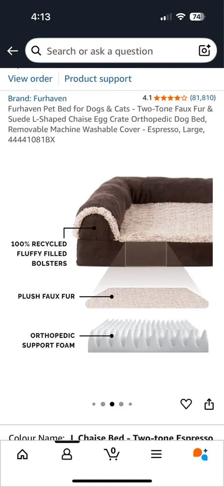 Large dog bed in very good condition image indicator(3)