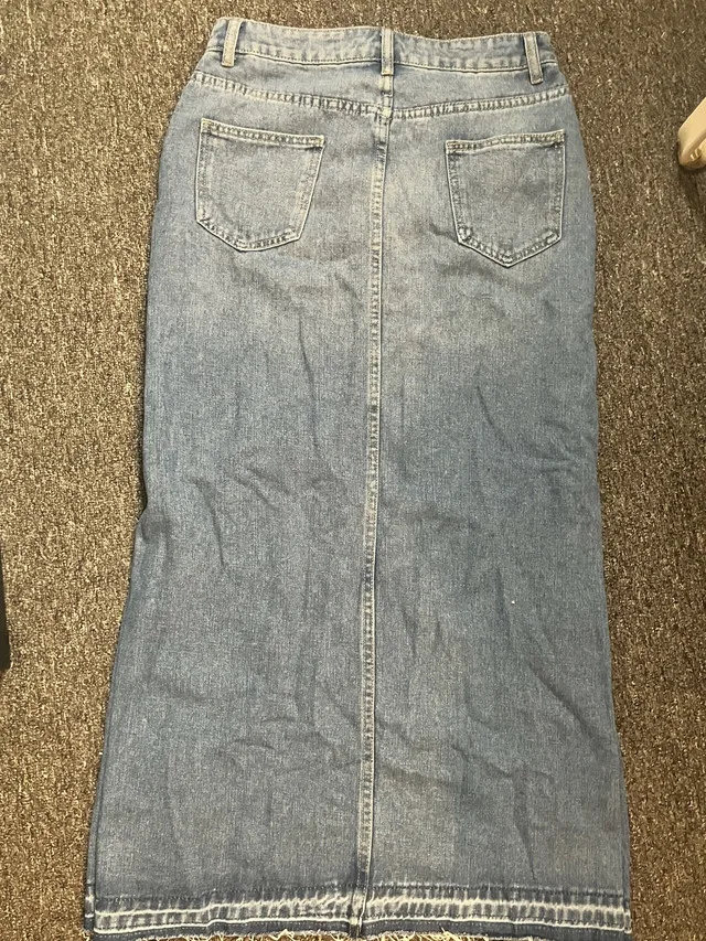 Long denim skirt / jean skirt