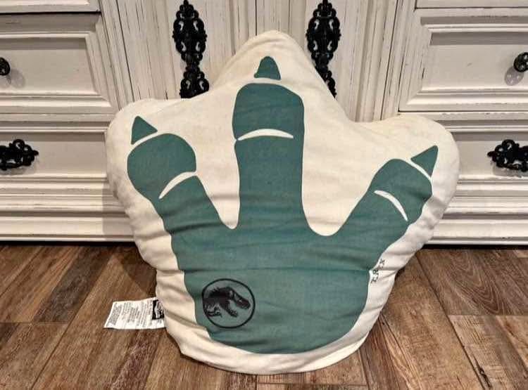Jurassic World Large Dinosaur Track Soft Plush Pillow