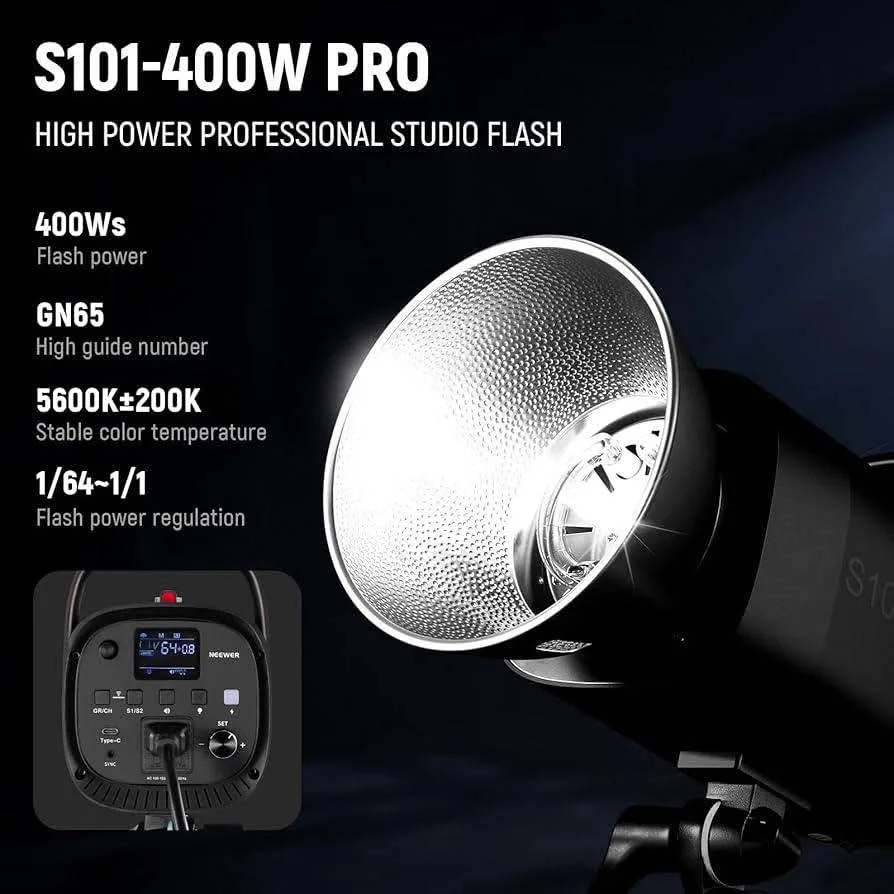 NEEWER S101-400W PRO Studio Strobe Flash Light image indicator(5)