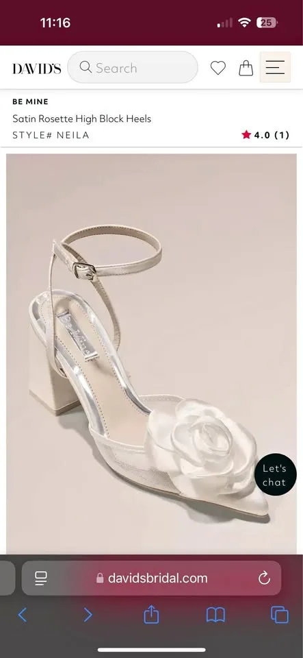 Satin Rosette High Block Heels thumbnail