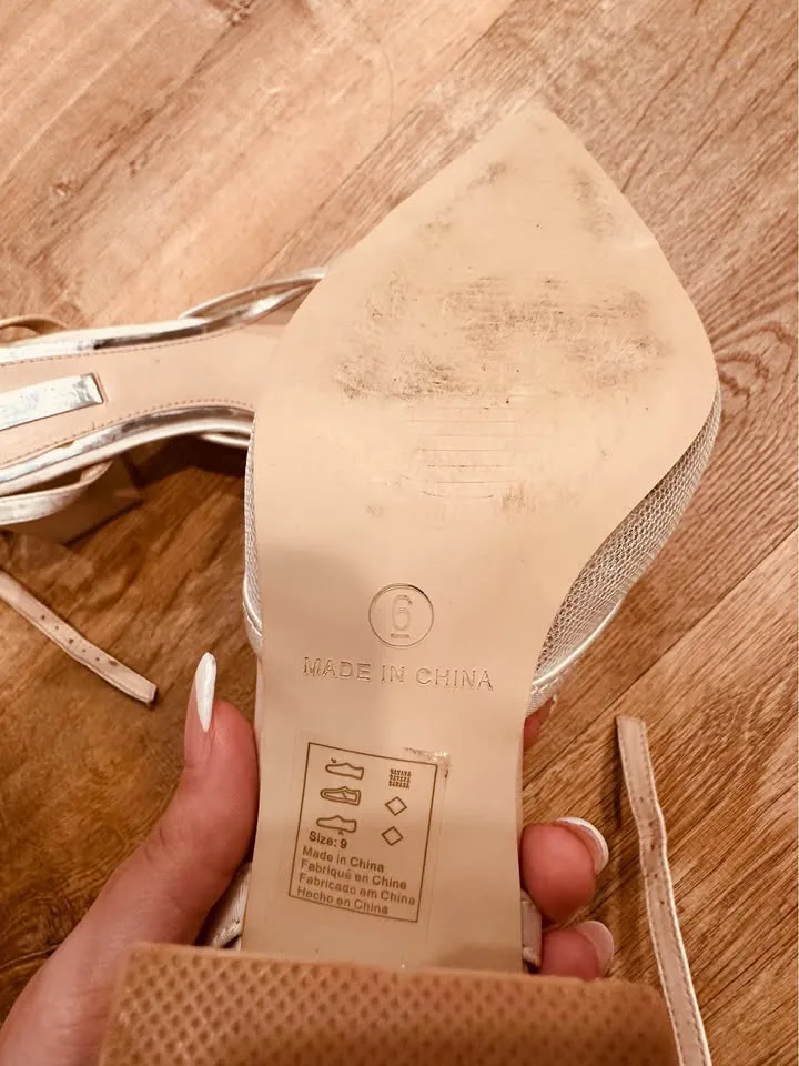 Satin Rosette High Block Heels image indicator(4)