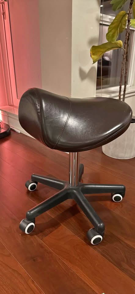 Brown Leather Stool