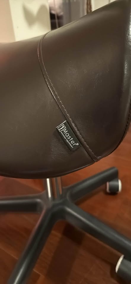 Brown Leather Stool - photo 2