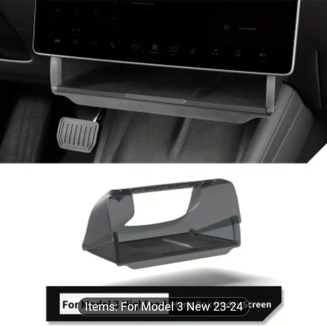 Tesla Model 3/Y Under Screen Storage Box