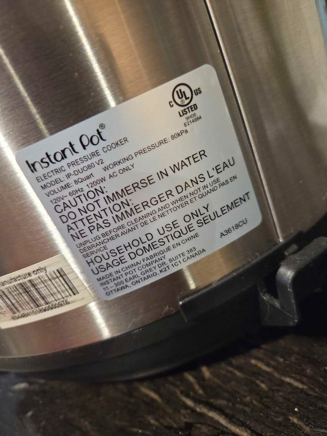 Instant Pot IP-DUO80 V2 8-Quart Electric Pressure Cooker - photo 3