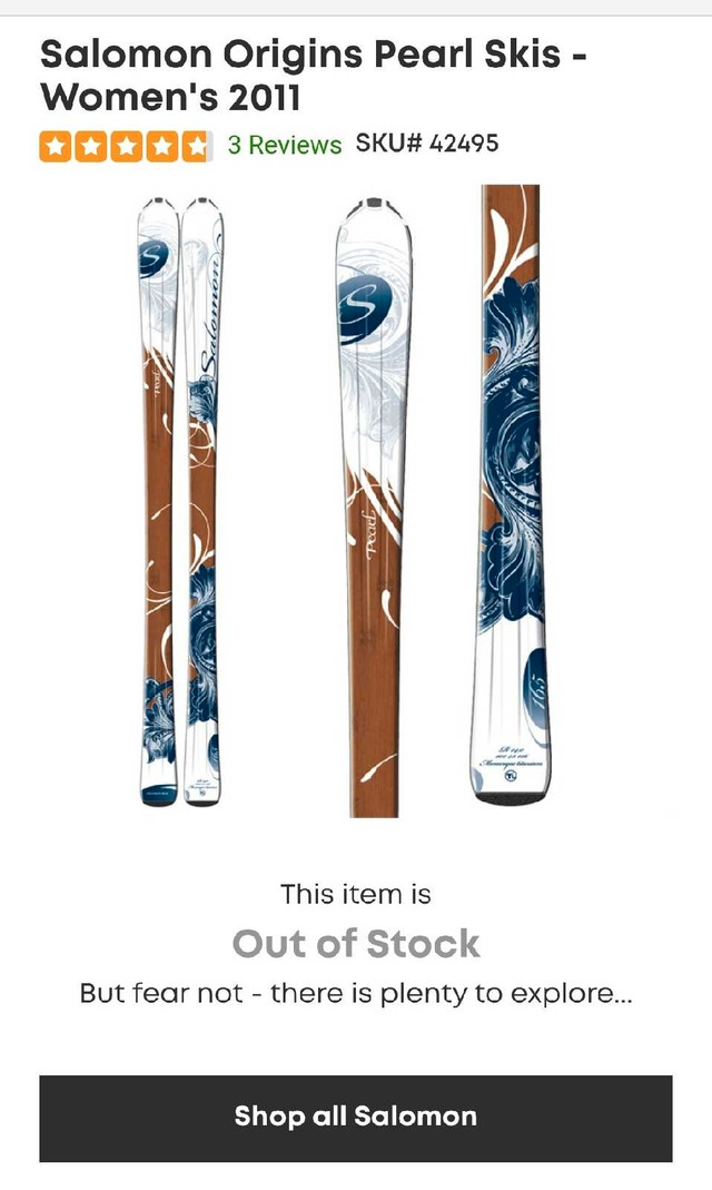 Salomon Pearl 158 Skiis - photo 2