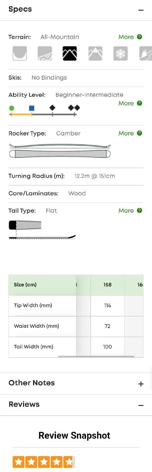 Salomon Pearl 158 Skiis image indicator(6)