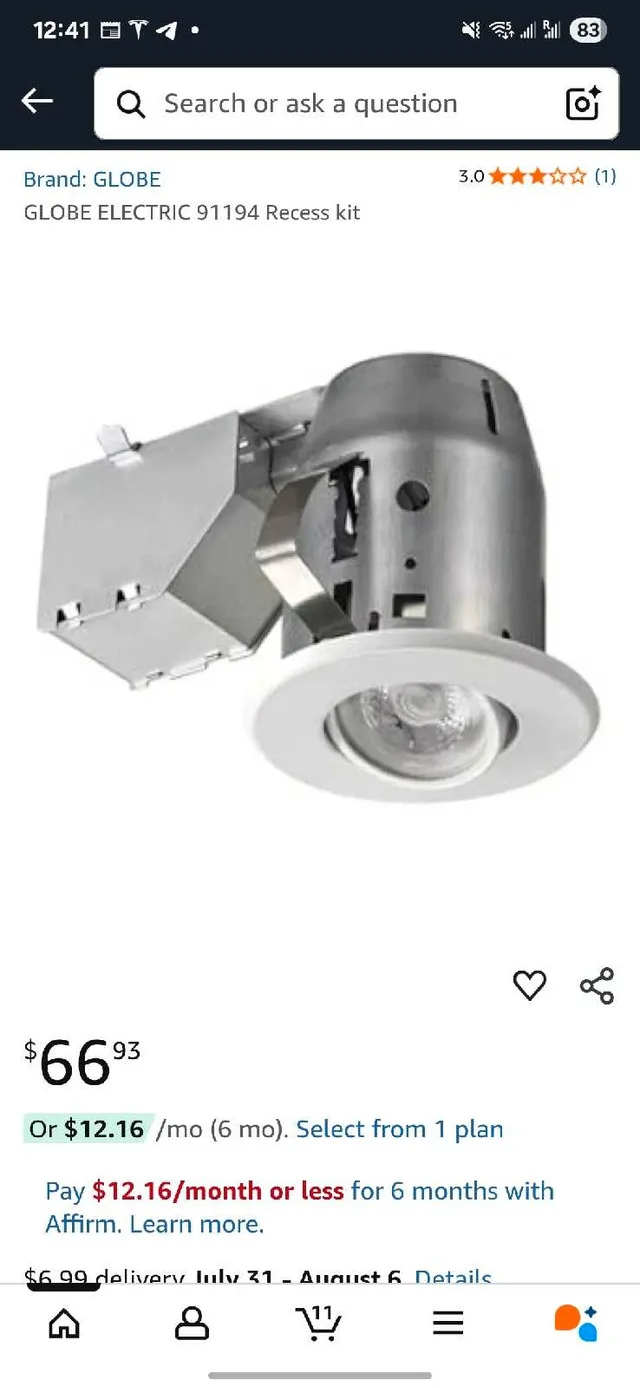 Globe Electric Recessed Lighting Kit image indicator(9)