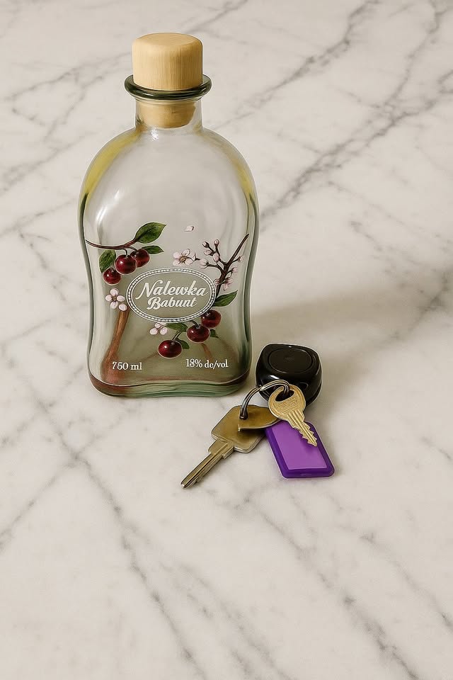 Nalewka Babuni Glass Bottle with Wooden Cork – 750ml (Empty)