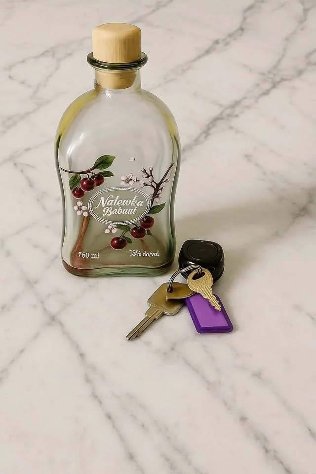 Nalewka Babuni Glass Bottle with Wooden Cork – 750ml (Empty) thumbnail