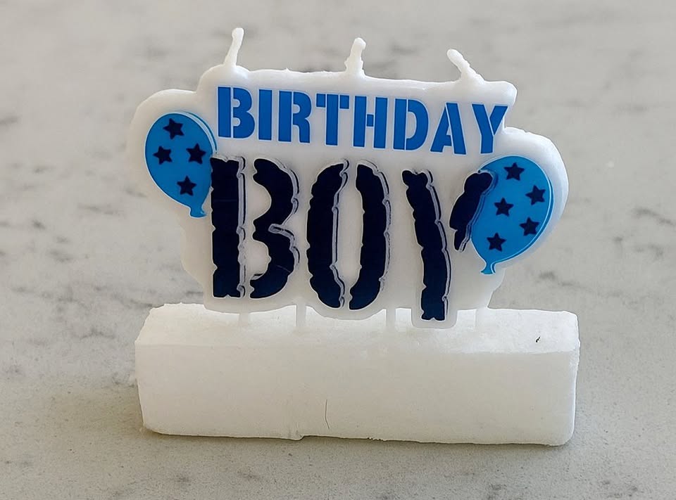 Birthday Boy Candle – Unused 🎈