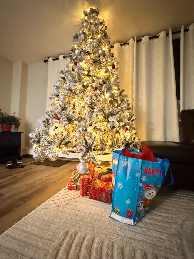 Flocked Christmas Tree