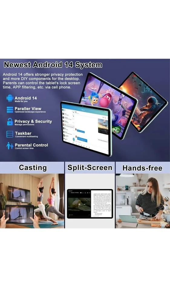 2025 Android 14 Tablet 20GB RAM 128GB ROM 1TB Expand image indicator(6)