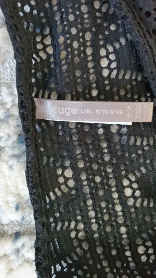 Black mesh swit suit cover-up Size L/XL image indicator(3)