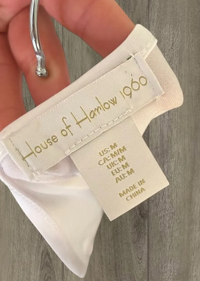 House of Harlow Floral Rhinestone Mesh Top image indicator(3)