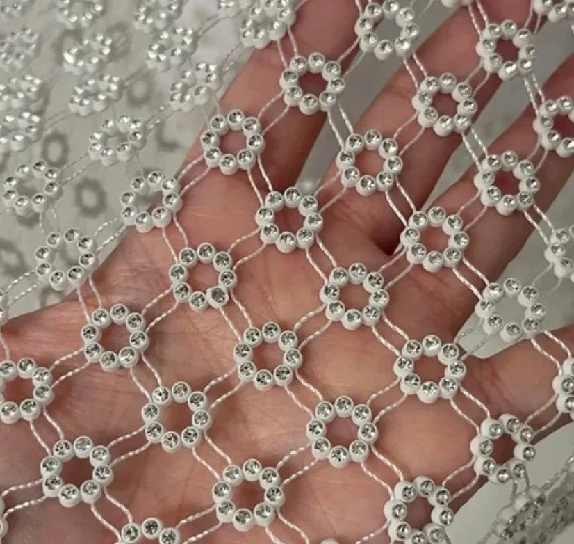 House of Harlow Floral Rhinestone Mesh Top image indicator(4)