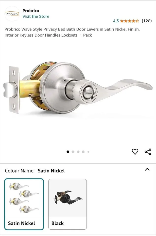 Door handles - satin nickel image indicator(3)