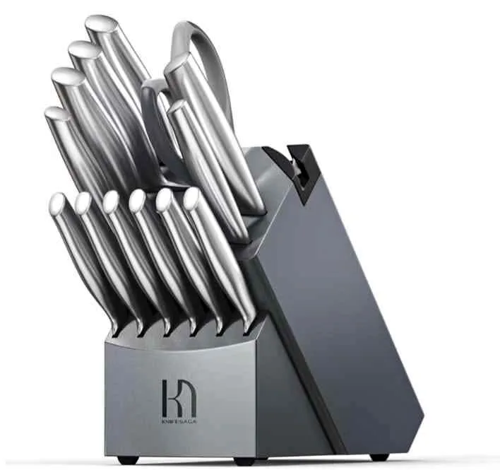 14PC Knife Set + Block- New thumbnail