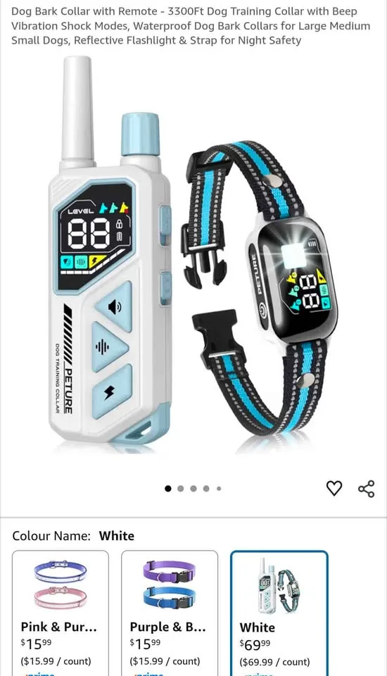 Dog Training Collar - Shock / Sound / Vibration - New image indicator(2)