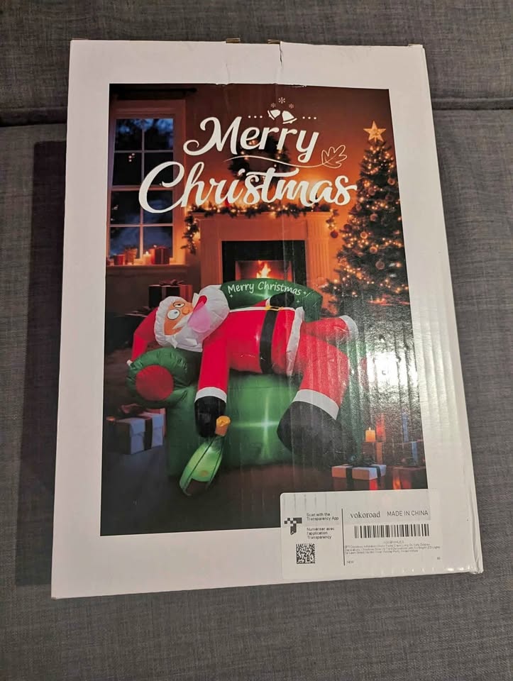 6FT Inflatable Drunk Santa - New